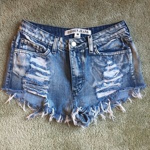 Distressed High Waisted Shorts Size M